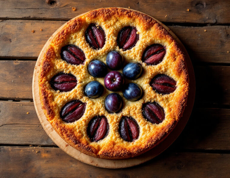 Tarta de Ciruelas – Clásica Tarta Alemana en Bandeja