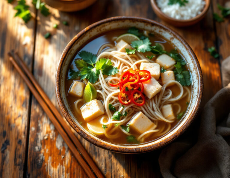 Receta Auténtica de Pho – Sopa Vietnamita de Fideos (Vegana)