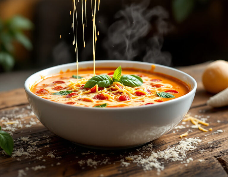Sopa de Pizza – Sopa Cremosa con Sabor a Pizza
