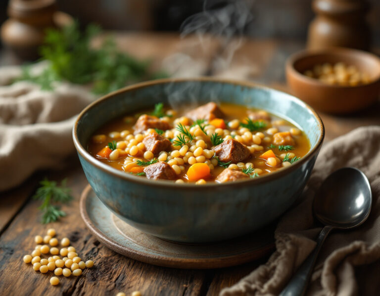 Receta Auténtica de Rassolnik – Sopa Rusa de Pepinillos