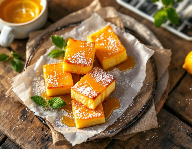 Receta de Ravani – Bizcocho griego de sémola con almíbar
