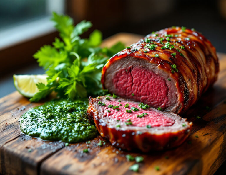 Solomillo de Res en Manto de Tocino – Estilo Argentino