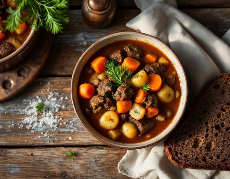 Receta de Estofado Ruso de Carne Picada – Contundente y Sabroso