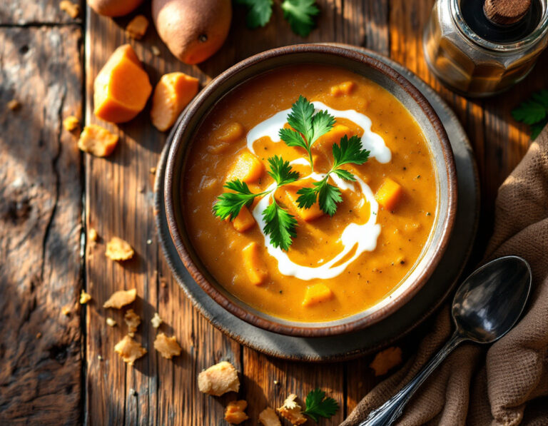Receta de Sopa Agria de Boniato – Estilo Británico