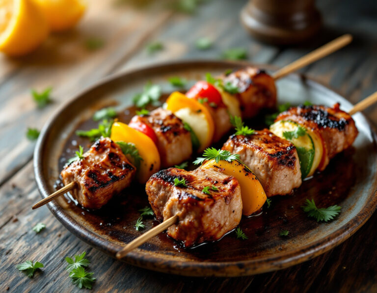 Schaschlik Rezept: Saftige Fleischspiesse vom Grill