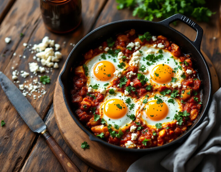 Receta de Shakshouka – Plato Africano a la Sartén con Huevos