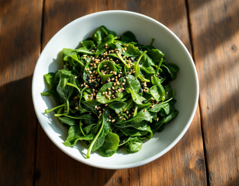 Receta de Sigeumchi Namul – Ensalada Coreana de Espinacas