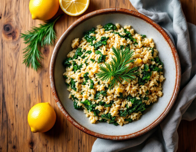 Receta de Spanakorizo – Arroz con Espinacas Griego Auténtico