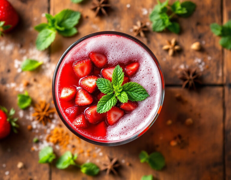 Sparkling Ethiopian-Spiced Strawberry Punch Recipe