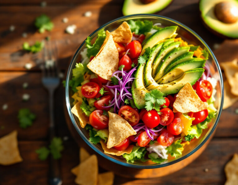 Receta de Ensalada Taco – Ensalada Mexicana por Capas
