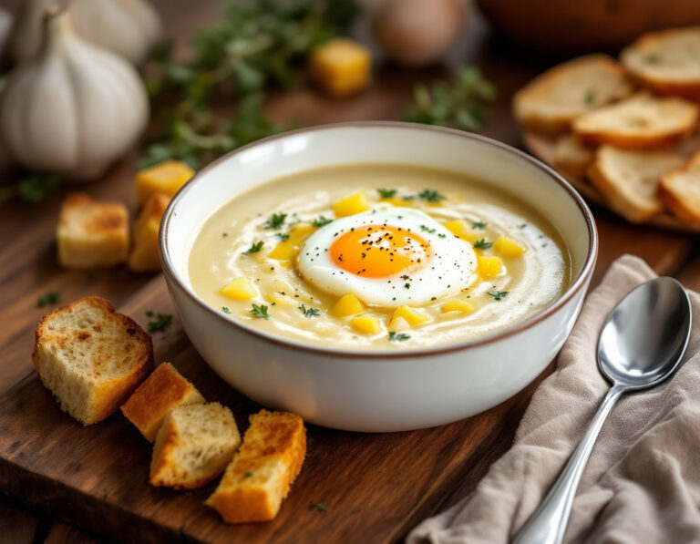 Czech Garlic Soup Recipe – Česnečka Original