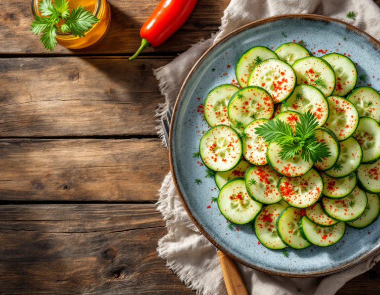 Ensalada Húngara de Pepino – Uborkasaláta Clásica