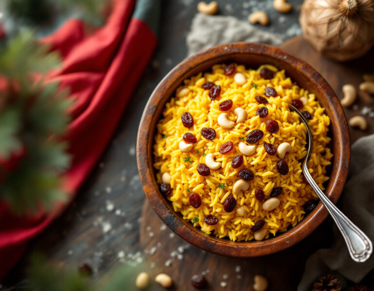 Arroz de Festa Navideño – Receta Brasileña de Arroz Festivo