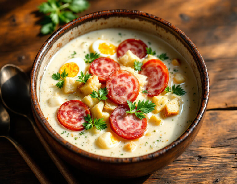 Receta de Żurek – Sopa Tradicional Polaca de Masa Madre