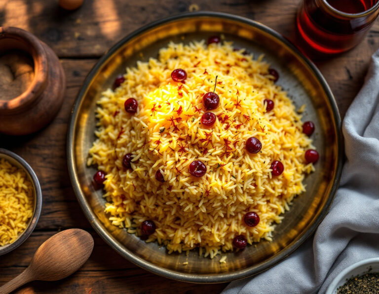 Receta de Albaloo Polo – Arroz Persa con Cerezas Ácidas
