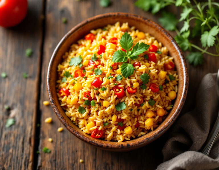 Receta de Arroz Djuvec – Arroz con Verduras Serbio Auténtico