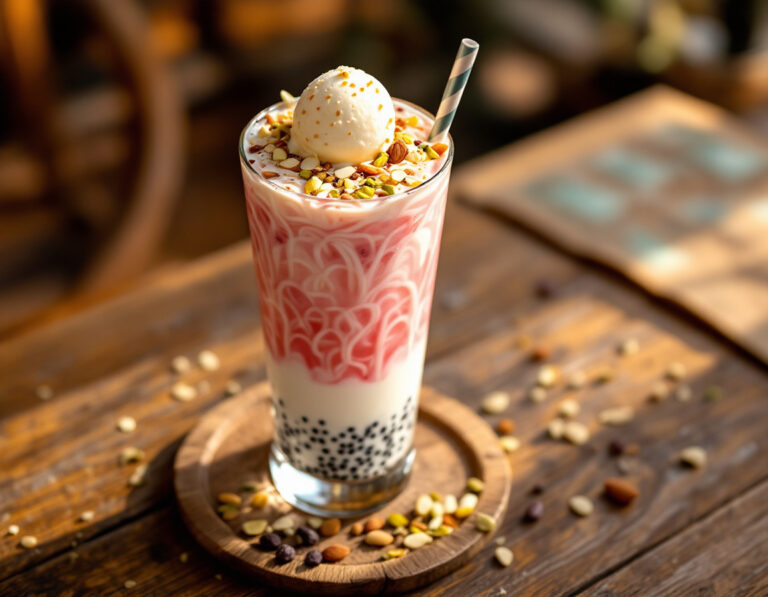 Receta de Falooda – Postre Pakistaní con Fideos y Helado