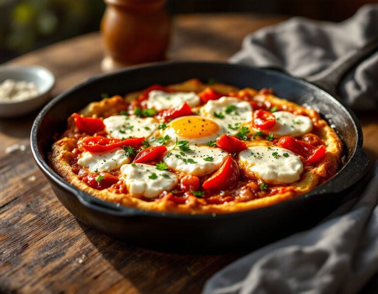 Receta de Fergese – Auténtica sartén albanesa de pimientos y queso