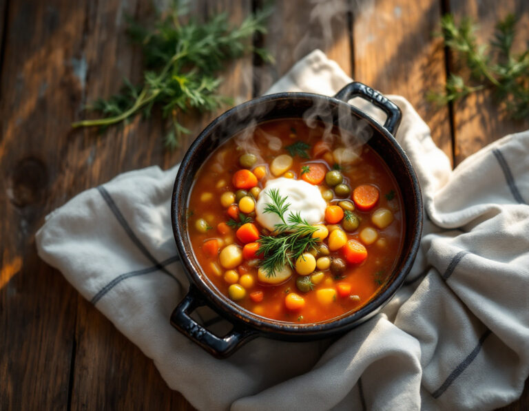 Sopa de verduras rumana – Ciorbă de legume