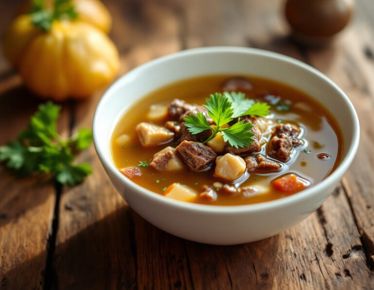 Hovězí polévka – Sopa tradicional checa de ternera