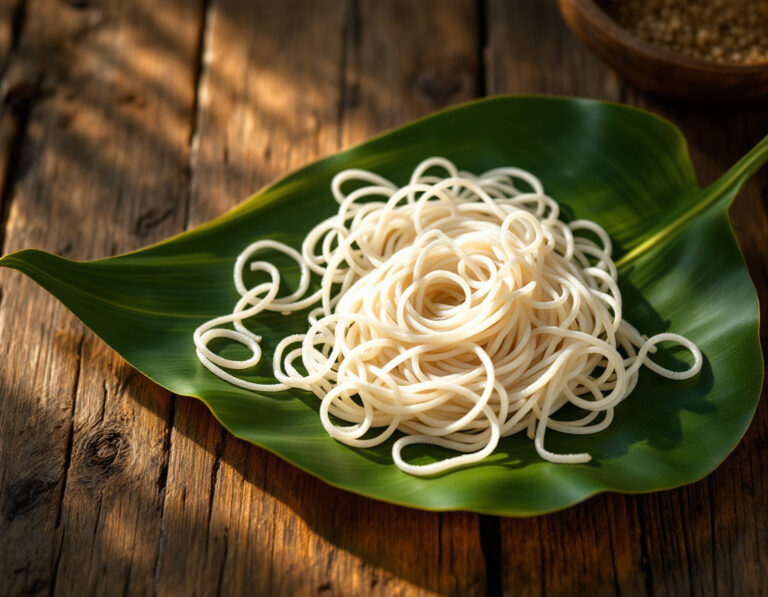 Receta de Idiyappam Sri Lanqués – Fideos de Arroz Tradicionales