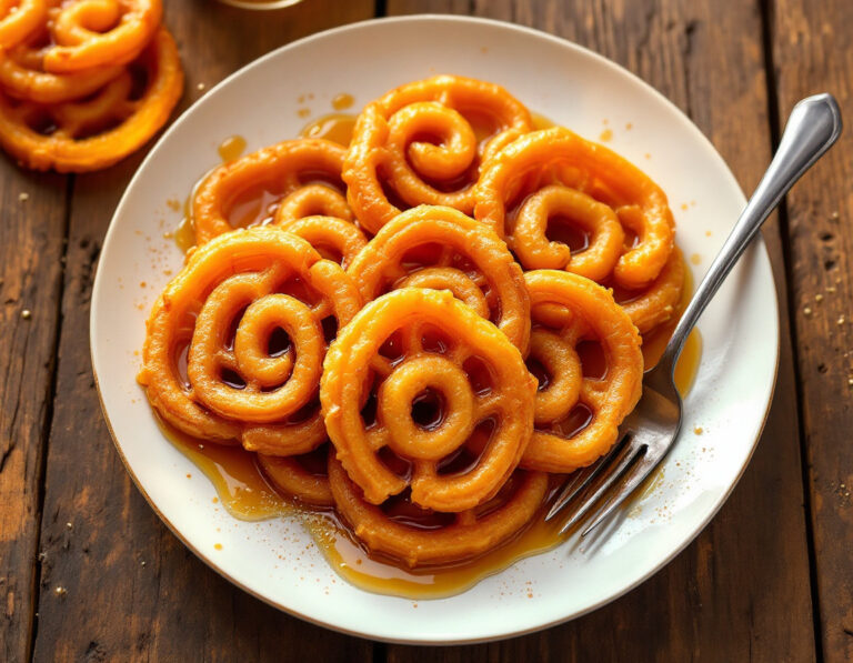 Receta de Jalebi Pakistaní – Espirales Crujientes en Almíbar