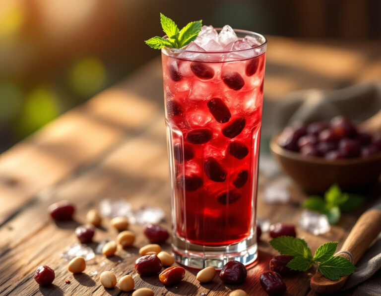 Receta de Jallab – Bebida Tradicional Siria con Jarabe de Rosa