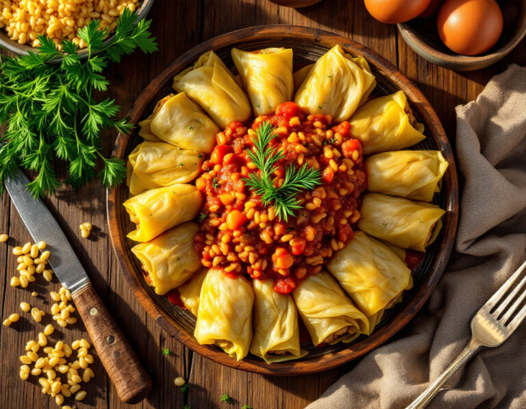 Ukrainian Stuffed Cabbage Rolls Recipe – Traditional Holubtsi