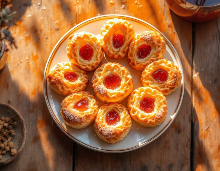 Koláče – Bollos de Levadura Checos con Mermelada