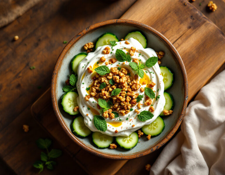 Receta de Mast o Khiar – Ensalada Persa de Pepino y Yogur