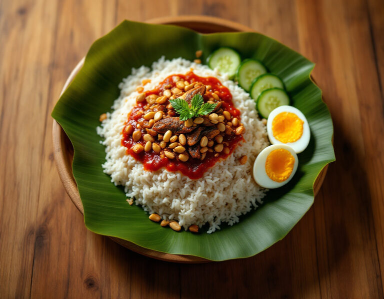 Receta de Nasi Lemak Malayo – Arroz con Leche de Coco Auténtico