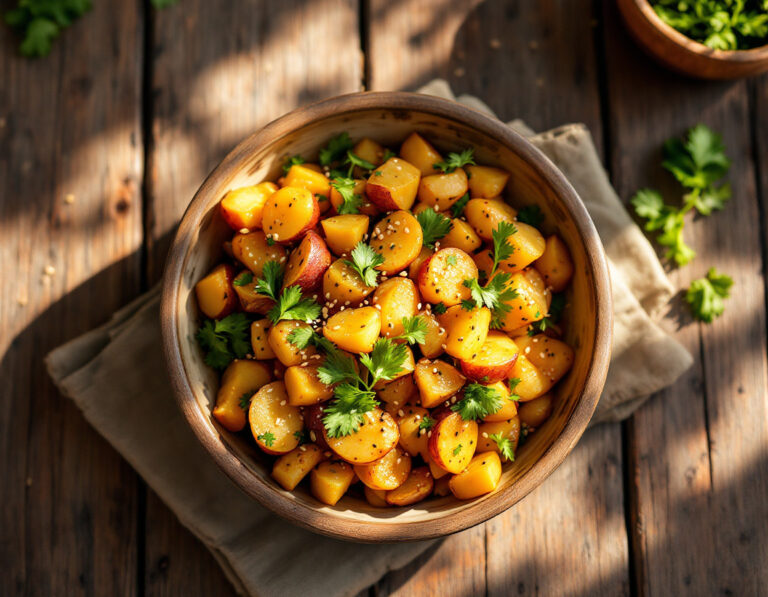 Ensalada de Patatas Nepalesa Picante – Receta Aloo Sadeko