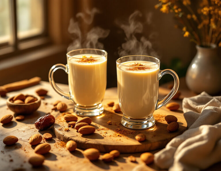 Ojas Almond Date Milk – Ayurvedic Energy Elixir Recipe