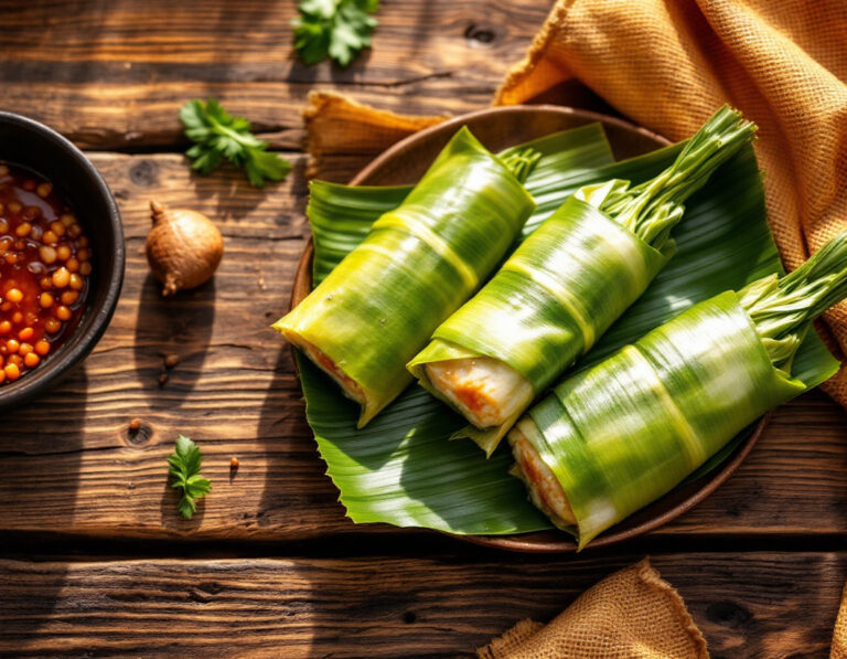 Otak Otak – Pasta de Pescado Malaya en Hoja de Plátano