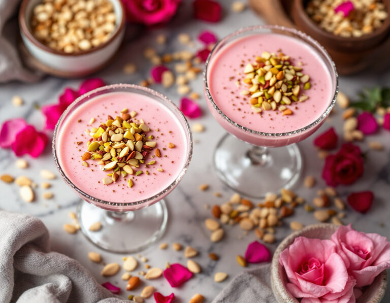 Postre Pakistaní de Leche de Rosas | Gulab Sharbat