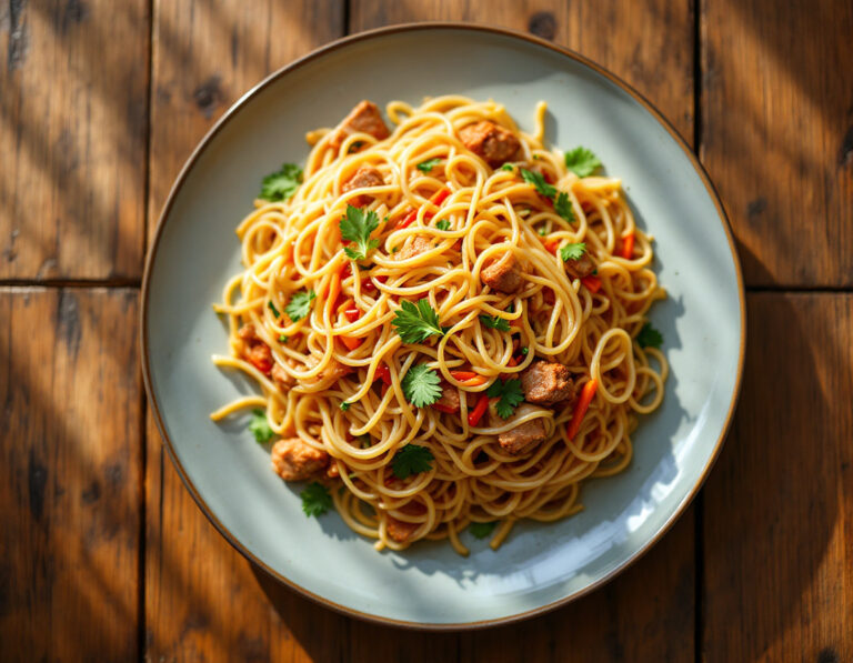 Receta de Pancit Bihon – Fideos de Arroz Filipinos Fáciles