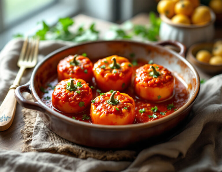 Polneti Piperki – Pimientos Rellenos Macedonios