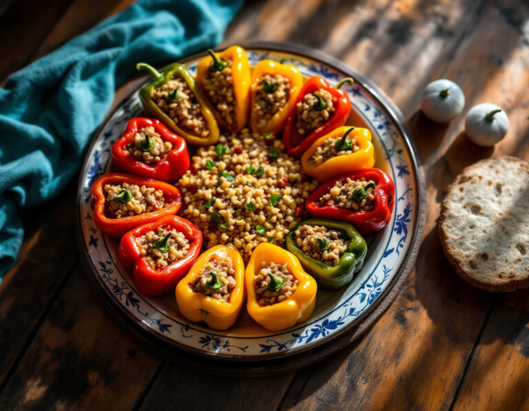 Receta de Punjene Paprike – Pimientos Rellenos al Estilo de Montenegro