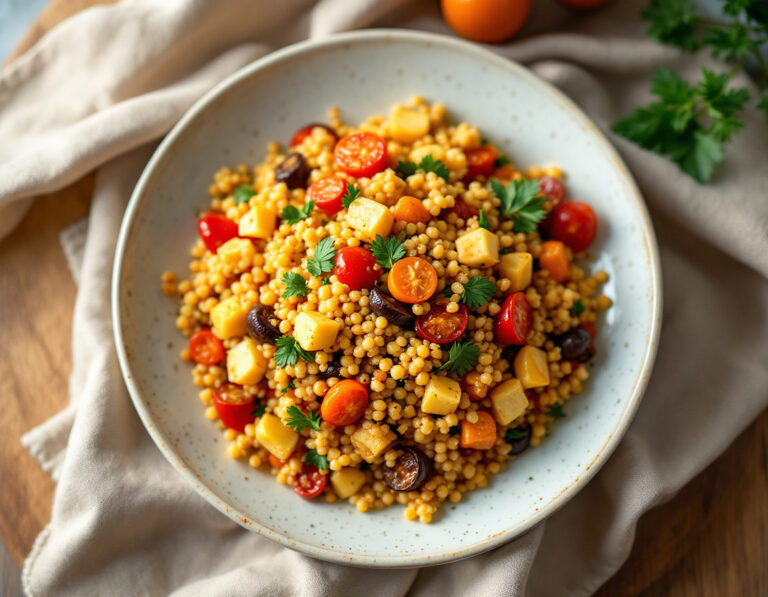 Couscous Salad with Caramelized Vegetables Recipe