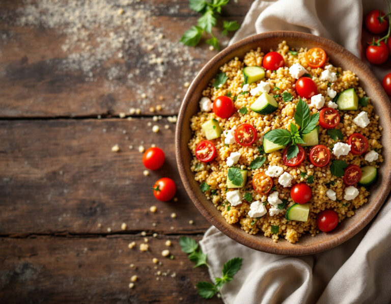 Couscous Salad with Feta, Cucumber, and Tomato Recipe