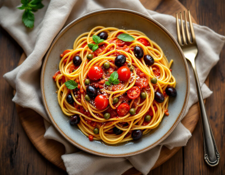 Puttanesca Recipe – Italian Pasta with Spicy Sauce