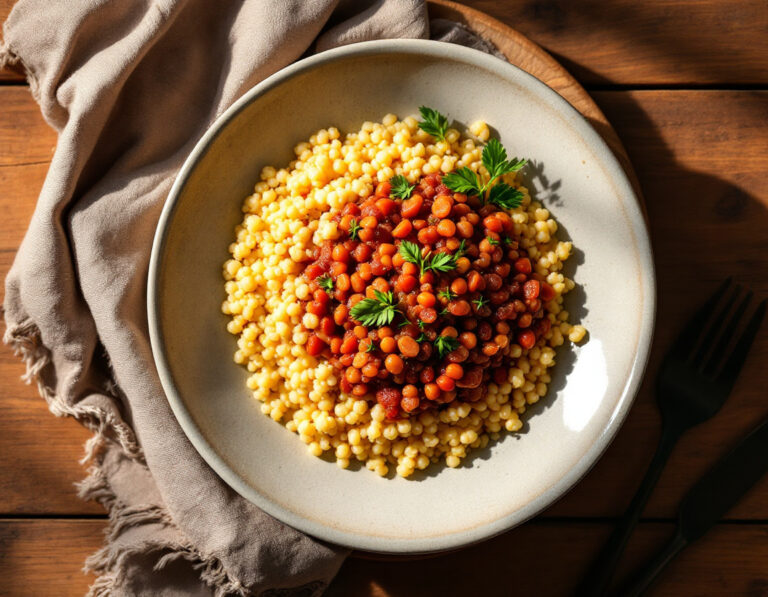 Red Lentils with Couscous Recipe – Authentic Moroccan