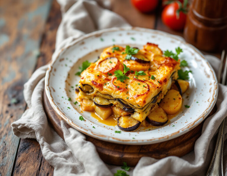 Egyptian Eggplant and Potato Casserole | Moussaka Baladi