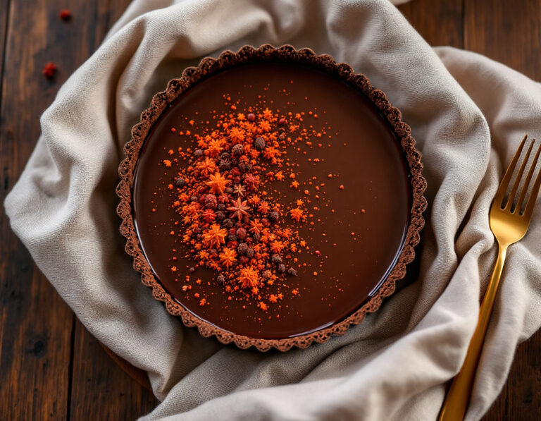 Ethiopian Chocolate Tart Recipe with Berbere Spice