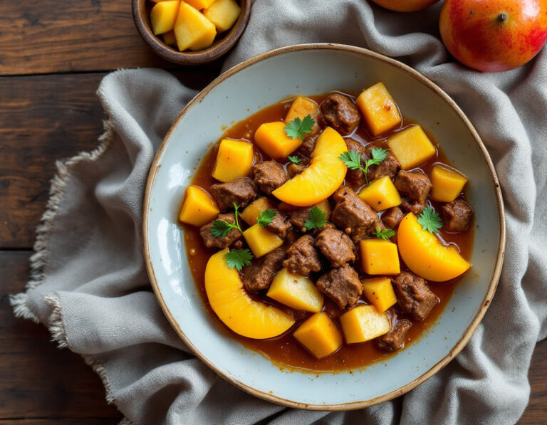 Pineapple-Mango Beef Stew Recipe from Africa
