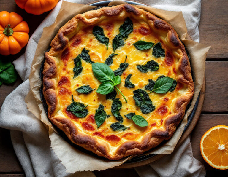 Argentine Butternut Squash and Spinach Quiche Recipe | Authentic