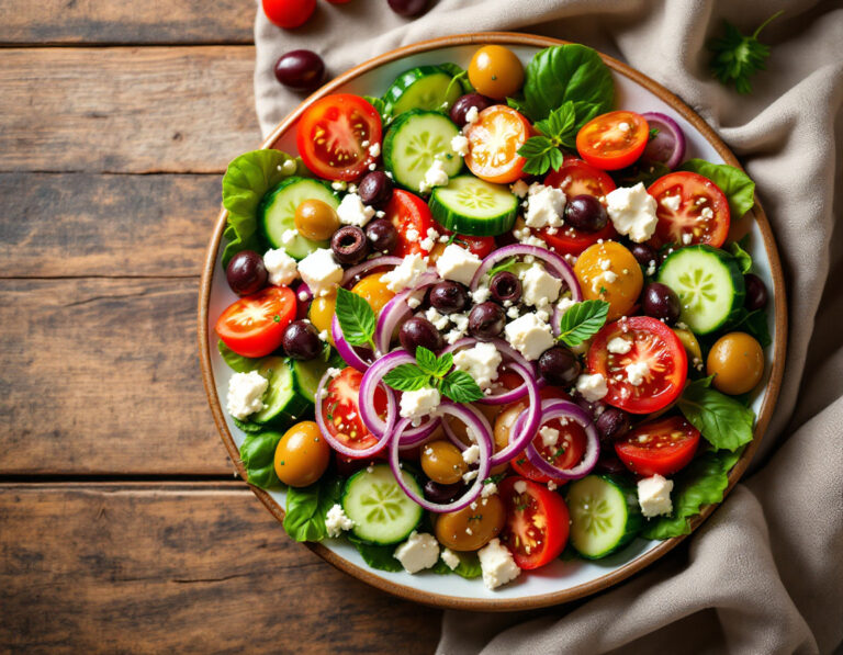 Greek Village Salad – Authentic Horiatiki Recipe