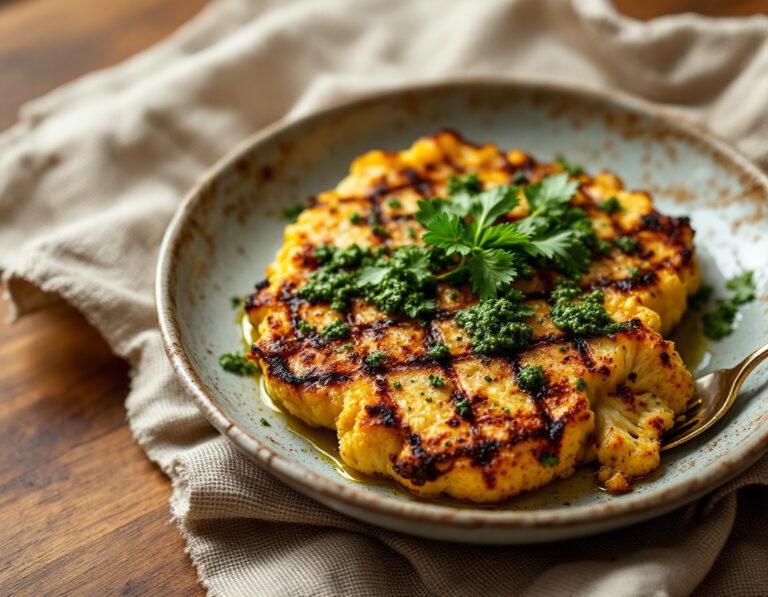 Cauliflower Steak Recipe Argentine-Style with Chimichurri