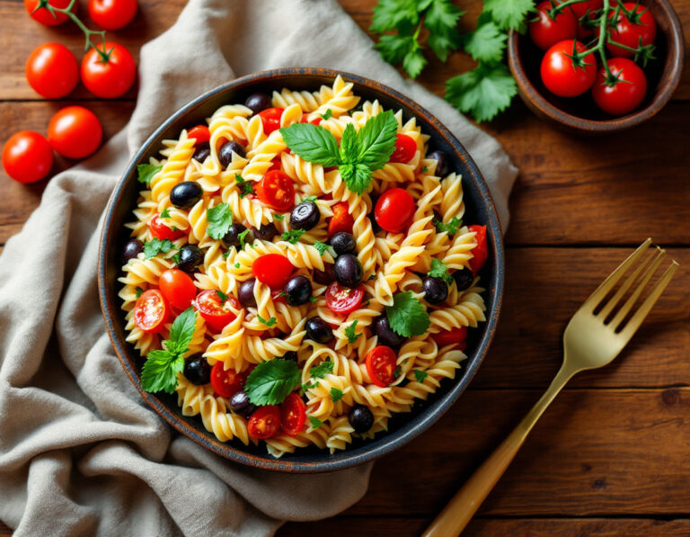 Colorful Mediterranean Pasta Salad – Egyptian Style