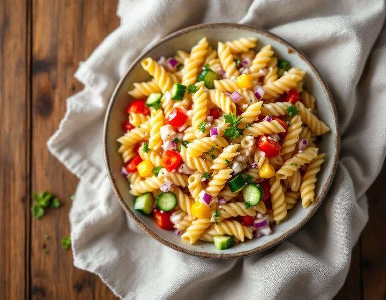 American Pasta Salad Recipe – Creamy & Delicious